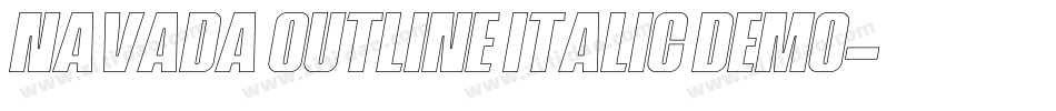 Navada Outline Italic Demo字体转换